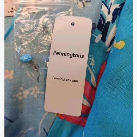 Pennington’s In Every Story Blue Floral  Birds Dress Size 1X - Picture 4 of 10